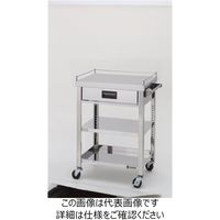東製作所 ステンレスワゴン(3段タイプ)引出し付き。3方コボレ止め付き天板仕様 3GWGO3ー600K 1個（直送品）