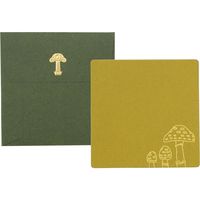 山櫻 かしこ正方形カード・封筒　茸　10袋セット 351209 1セット（1種×10袋）（直送品）