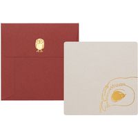 山櫻 かしこ正方形カード・封筒　梟　10袋セット 351269 1セット（1種×10袋）（直送品）