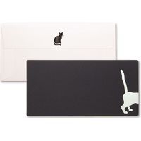 山櫻 かしこ長方形カード・封筒　黒猫　10袋セット 351270 1セット（1種×10袋）（直送品）