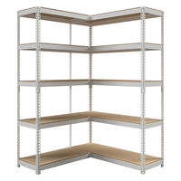 ドリームウェア シェルフ5段 幅1210mm+シェルフ5段 幅810mm 連結セット MK-C82NWH 1セット（直送品）