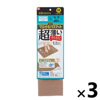 激落ちくん 笑激SHOCK マジかるバスマット M ブラウン BR B00621 1セット（1枚×3）厚さ約2mm レック