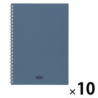 リヒトラブ ソフィーチェノート A5 スレートブルー リーフ30枚 N3203-11 1セット(1冊×10)