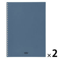 リヒトラブ ソフィーチェノート セミB5 スレートブルー リーフ30枚 N3204-11 1セット(1冊×2)