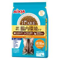 i CARE（アイケア）腸内環境ケア 成猫用 チキン味 国産 1.2kg（300g×4袋）1袋 アイシア キャットフード