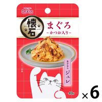 懐石レトルト まぐろ かつお入り 魚介旨みジュレ 40g 6袋 ペットライン キャットフード ウェット パウチ