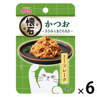 懐石レトルト かつお ささみとまぐろ入り 魚介旨みフレーク 40g 6袋 ペットライン キャットフード ウェット パウチ