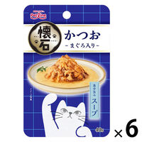 懐石レトルト かつお まぐろ入り 魚介旨みスープ 40g 6袋 ペットライン キャットフード ウェット パウチ