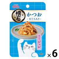 懐石レトルト かつお まぐろ入り 魚介旨みジュレ 40g 6袋 ペットライン キャットフード ウェット パウチ