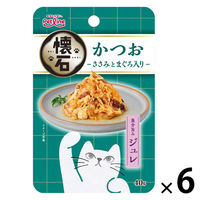 懐石レトルト かつお ささみとまぐろ入り 魚介旨みジュレ 40g 6袋 ペットライン キャットフード ウェット パウチ