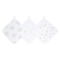 aden + anais　エイデンアンドアネイ ウォッシュクロス ブラッシングバニーズ 1セット（3枚入）ダッドウェイ