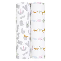 aden + anais　エイデンアンドアネイ おくるみ スワドル アルファベットアニマル 1セット（2枚入）ダッドウェイ