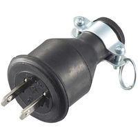 オーム電機 2P防水ゴムプラグ 無包装 06-5377 1個（直送品）