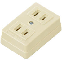 オーム電機 ダブルコンセント 2口 無包装 06-5395 1個（直送品）