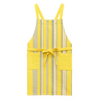 トモ・コーポレーション エプロン 綿 ラヤ ボーダー ポケット付き earthica イエロー 407338 1個（直送品）