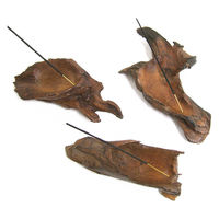 トモ・コーポレーション 香立て チークの根っこトレイ インセンスホルダー 木製 407910 1個（直送品）