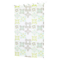 トモ・コーポレーション レースカーテン ラウキルト モンステラ柄 約105×178cm ライムグリーン 413145 1個（直送品）