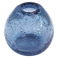 キーストーン 花瓶 手吹きバブルガラスフラワーベース ボールS ガラス