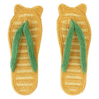 トモ・コーポレーション スリッパ コットンサンダル アニマル 耳付き ハンドメイド イヌ 423379 1個（直送品）