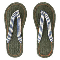 トモ・コーポレーション スリッパ コットンサンダル プレーン ボーダー 2サイズ ハンドメイド プレーングリーン(S) 423384 1個（直送品）