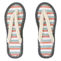 トモ・コーポレーション スリッパ コットンサンダル プレーン ボーダー 2サイズ ハンドメイド ボーダーピンク(S) 423386 1個（直送品）