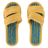 トモ・コーポレーション スリッパ コットンサンダル アーチ型 ハンドメイド イエロー 423404 1個（直送品）