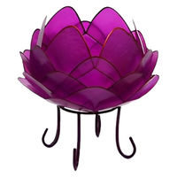 トモ・コーポレーション 照明 カピスロータスランプ Lサイズ 直径16cm パープル 423426 1個（直送品）