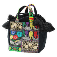 トモ・コーポレーション トートバッグ カンバディアパッチ 巾着 レディース チャコール 424596 1個（直送品）