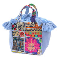 トモ・コーポレーション トートバッグ カンバディアパッチ 巾着 レディース グレイッシュブルー 424597 1個（直送品）