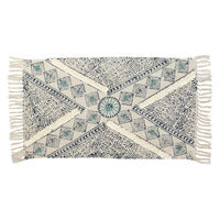 トモ・コーポレーション 玄関マット 48×83cm 室内 ブロックプリント クロス 428096 1個（直送品）