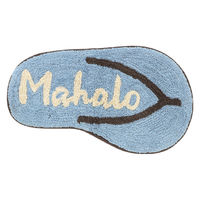 トモ・コーポレーション 玄関マット 29×53cm 室内 サンダル ブルー 428151 1個（直送品）