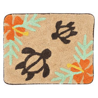 トモ・コーポレーション 玄関マット 45×60cm 室内 ワレアホヌ クリーム 428154 1個（直送品）