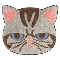 トモ・コーポレーション 玄関マット 42×47cm 室内 ねこ フェイス エキゾチックショートヘア 428156 1個（直送品）