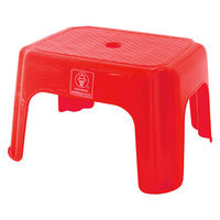 トモ・コーポレーション スツール 座面高18.5cm スタッキング可能 プラスチック レッド 432319 1個（直送品）