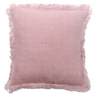 キーストーン クッションカバー リネン 43×43cm サーモンピンク 444719 1個（直送品）