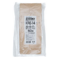 【チャック袋】生産日本社 ラミジップ（R) クラフト・スタンドタイプ KRE-14 チャック下200×横140+底41mm 1袋（50枚入）