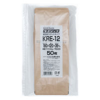 【チャック袋】生産日本社 ラミジップ（R) クラフト・スタンドタイプ KRE-12 チャック下180×横120+底35mm 1袋（50枚入）