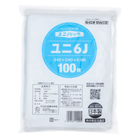 【チャック袋】ユニパック（R） 0.06mm厚 6J A4サイズ 240×340mm 1セット（1袋(100枚入)×10） 生産日本社 セイニチ