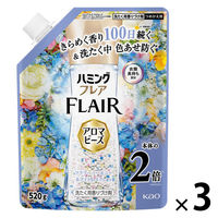 ハミングフレア アロマビーズ フラワーハーモニー＆ライトムスク 詰め替え 520g 1セット（1個×3） 洗濯用香りづけ剤 花王