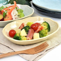 金正陶器 クリームうのふくも型楕円鉢 17-51-19-207 1セット(6個)（直送品）