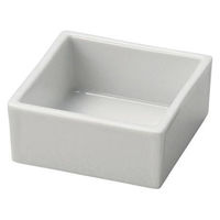 金正陶器 白磁 スタック角鉢 28-079-108-ka 1セット(10個)（直送品）