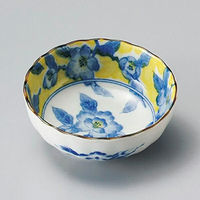 金正陶器 黄彩花紋菊型3.5鉢 28-095-368-ka 1セット(10個)（直送品）