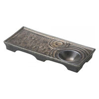 金正陶器 金結晶 波紋千代口付長角皿 28-152-028-ta 1セット(3個)（直送品）