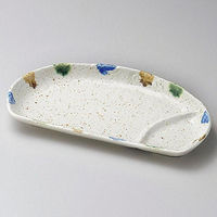 金正陶器 三彩半月 仕切皿 28-153-028-ta 1セット(6個)（直送品）