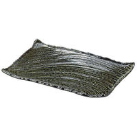 金正陶器 黒織部 枯山水 37cm角皿 大 28-159-068-wa51 1個（直送品）