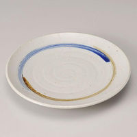 金正陶器 櫛目二色渦丸7.0皿 28-180-078-to 1セット(3個)（直送品）