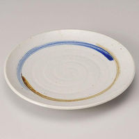 金正陶器 櫛目二色渦丸8.0皿 28-180-068-to 1個（直送品）