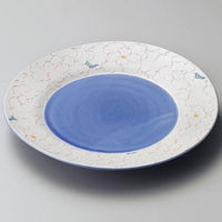 金正陶器 花銀彩リム付26cm皿 28-181-068-mi 1個（直送品）