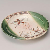 金正陶器 織部志野もみじ8.0皿 28-206-148-ne 1個（直送品）