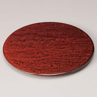 金正陶器 紅柚子天目石肌24cm丸皿 28-207-048-ta 1個（直送品）